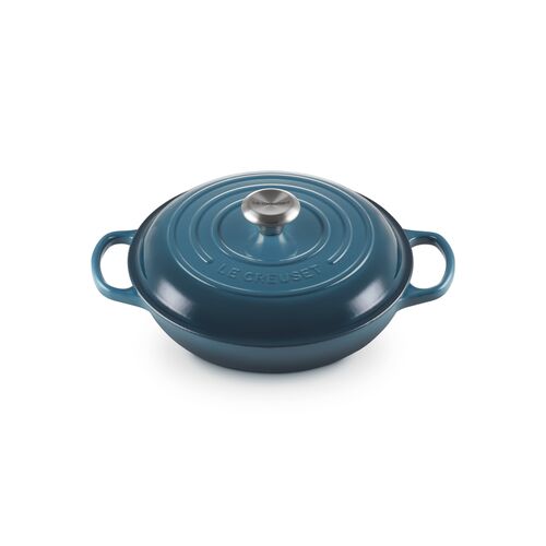 Le Creuset gietijzeren campagnard 26 cm / 2.2 liter - deep teal