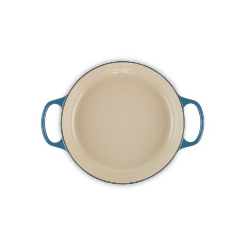 Le Creuset gietijzeren campagnard 26 cm / 2.2 liter - deep teal
