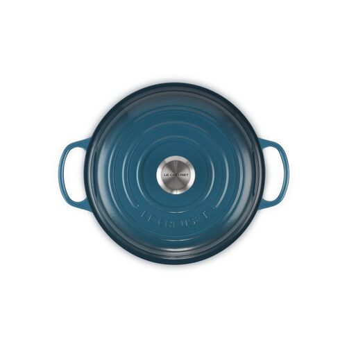 Le Creuset gietijzeren campagnard 26 cm / 2.2 liter - deep teal