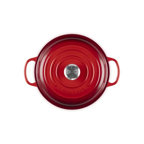 Le Creuset gietijzeren campagnard 26 cm / 2.2 liter - kersenrood