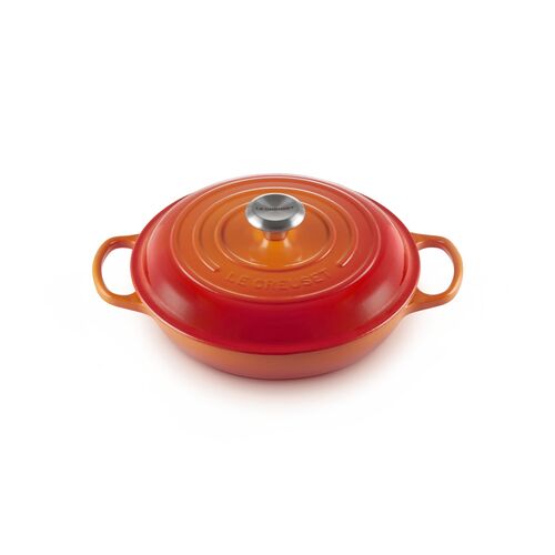 Le Creuset gietijzeren campagnard 26 cm / 2.2 liter - oranjerood