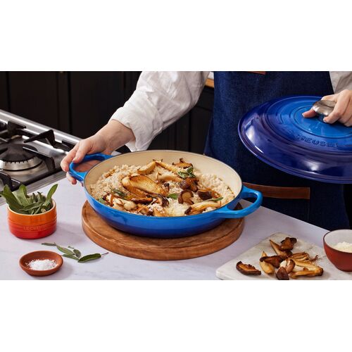 Le Creuset gietijzeren campagnard 28 cm / 2.8 liter - azure