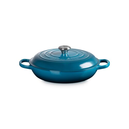 Le Creuset gietijzeren campagnard 28 cm / 2.8 liter - deep teal