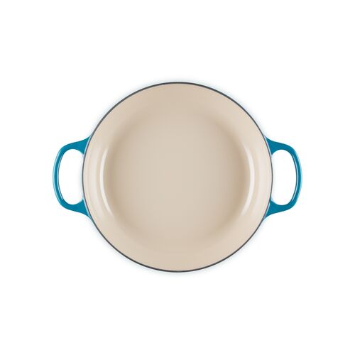 Le Creuset gietijzeren campagnard 28 cm / 2.8 liter - deep teal