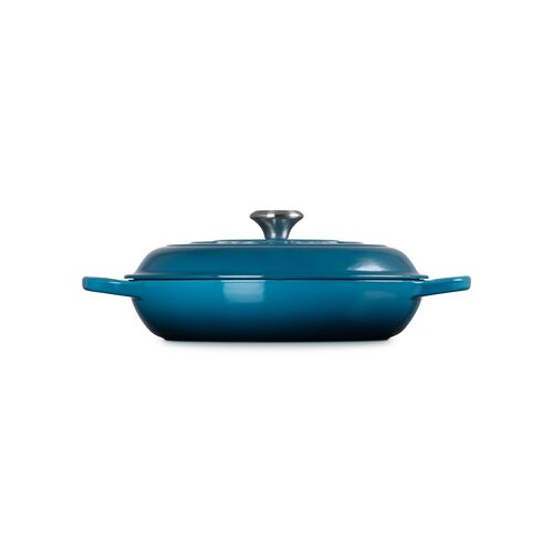 Le Creuset gietijzeren campagnard 28 cm / 2.8 liter - deep teal