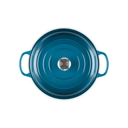 Le Creuset gietijzeren campagnard 28 cm / 2.8 liter - deep teal