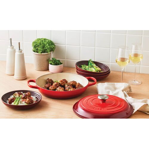 Le Creuset gietijzeren campagnard 28 cm / 2.8 liter - kersenrood