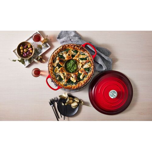 Le Creuset gietijzeren campagnard 28 cm / 2.8 liter - kersenrood