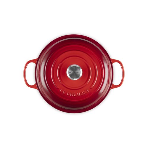 Le Creuset gietijzeren campagnard 28 cm / 2.8 liter - kersenrood