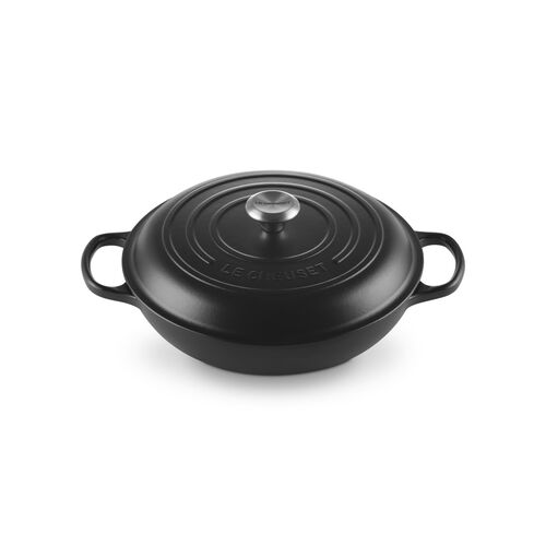 Le Creuset gietijzeren campagnard 28 cm / 2.8 liter - mat zwart