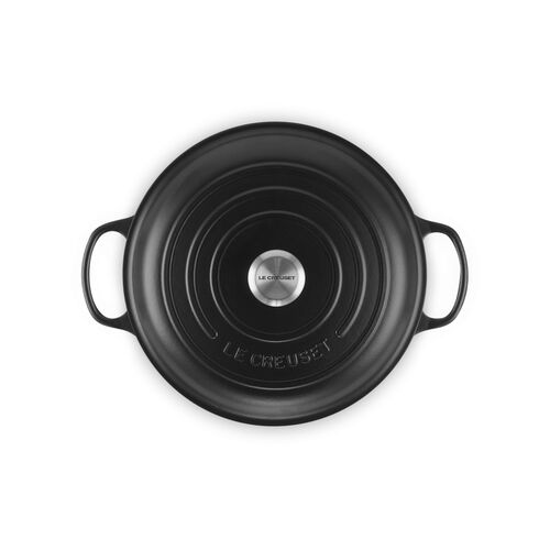 Le Creuset gietijzeren campagnard 28 cm / 2.8 liter - mat zwart