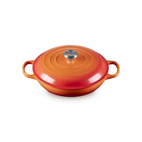 Le Creuset gietijzeren campagnard 28 cm / 2.8 liter - oranjerood