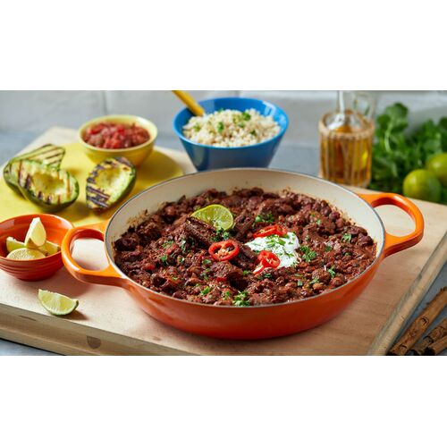 Le Creuset gietijzeren campagnard 28 cm / 2.8 liter - oranjerood