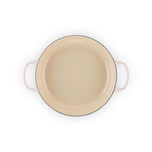 Le Creuset gietijzeren campagnard 28 cm / 2.8 liter - shell pink