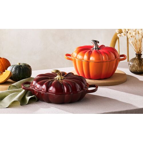 Le Creuset gietijzeren pompoen campagnard 28cm / 2.5 liter - garnet