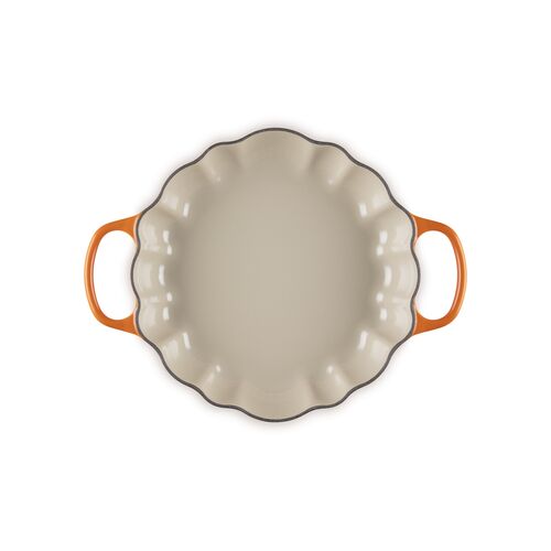 Le Creuset gietijzeren pompoen campagnard 28cm / 2.5 liter - oranjerood
