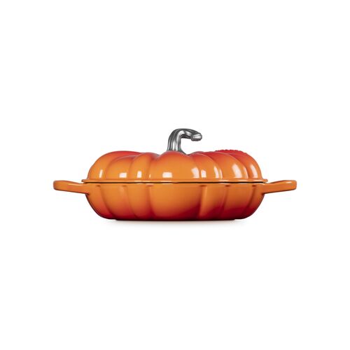 Le Creuset gietijzeren pompoen campagnard 28cm / 2.5 liter - oranjerood