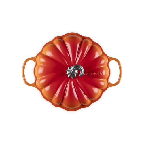 Le Creuset gietijzeren pompoen campagnard 28cm / 2.5 liter - oranjerood