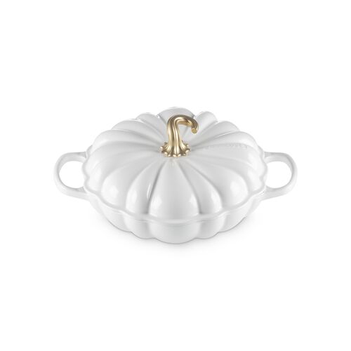 Le Creuset gietijzeren pompoen campagnard 28cm / 2.5 liter - wit