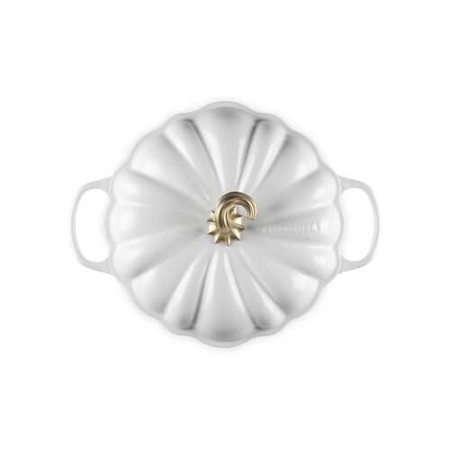 Le Creuset gietijzeren pompoen campagnard 28cm / 2.5 liter - wit