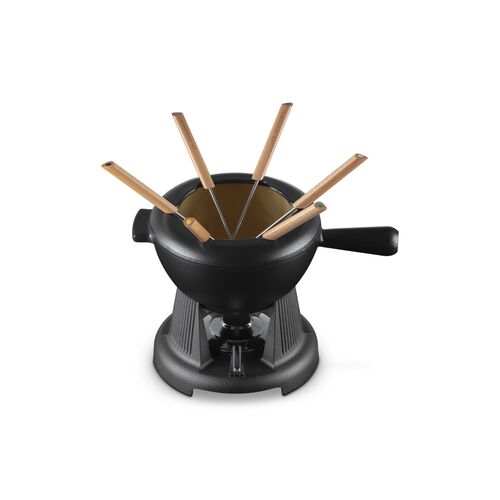 Le Creuset gietijzeren fondueset - 2 liter - zwart