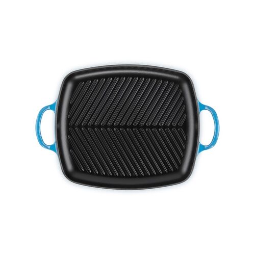 Le Creuset rechthoekige gietijzeren grillplaat - 30 cm - azure