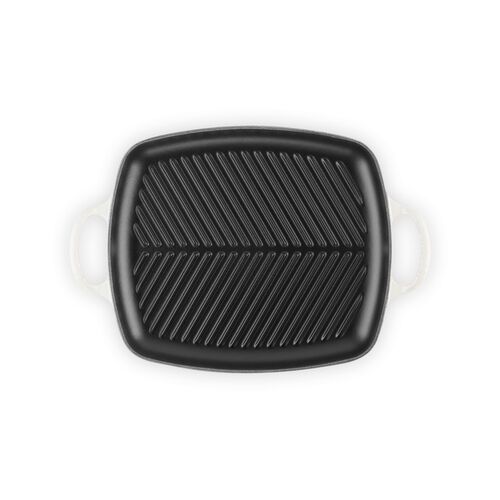 Le Creuset rechthoekige gietijzeren grillplaat - 30 cm - meringue