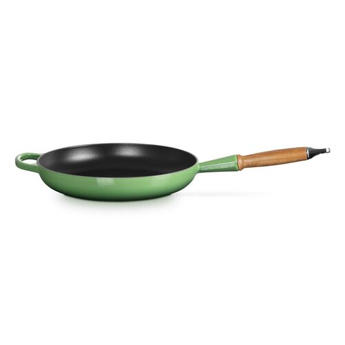 Le Creuset gietijzeren Signature koekenpan met houten handvat - 28 cm / 2.6 liter - bamboo
