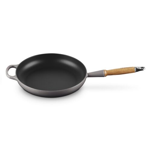Le Creuset gietijzeren Signature koekenpan met houten handvat - 28 cm / 2.6 liter - flint