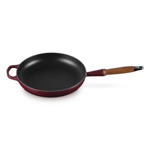Le Creuset gietijzeren Signature koekenpan met houten handvat - 28 cm / 2.6 liter - garnet