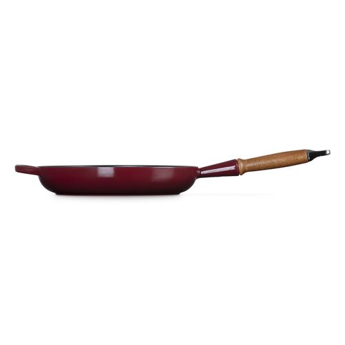 Le Creuset gietijzeren Signature koekenpan met houten handvat - 28 cm / 2.6 liter - garnet