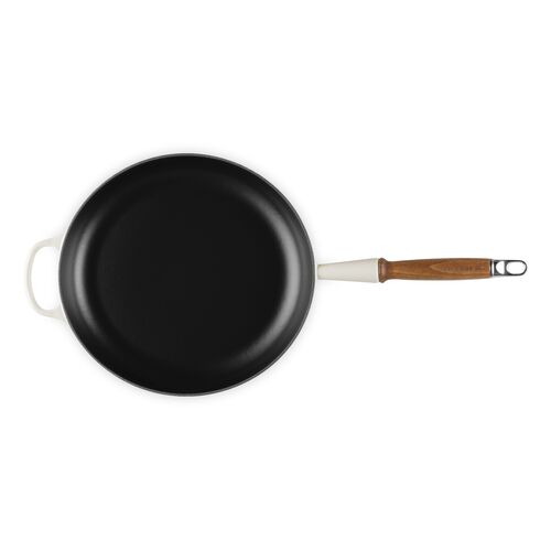 Le Creuset gietijzeren Signature koekenpan met houten handvat - 28 cm / 2.6 liter - meringue
