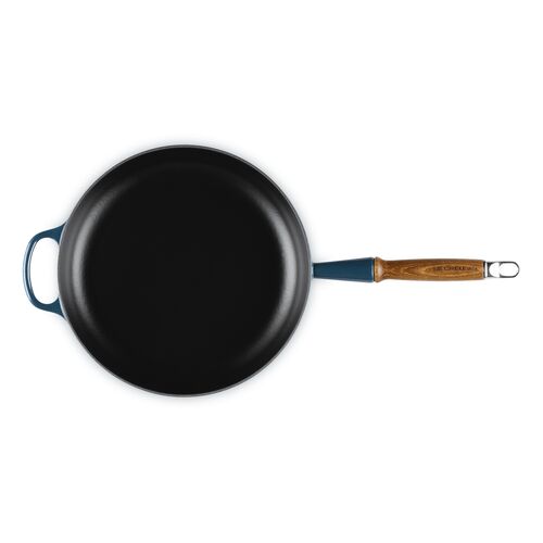 Le Creuset gietijzeren Signature koekenpan met houten handvat - 28 cm / 2.6 liter - nuit