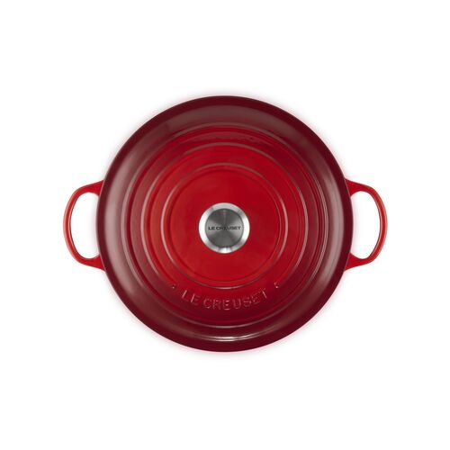 Le Creuset gietijzeren marmite - 28 cm / 4.9 liter - kersenrood