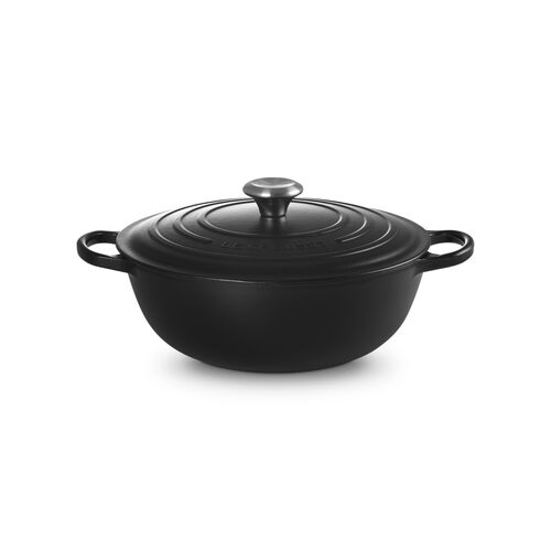 Le Creuset gietijzeren marmite - 28 cm / 4.9 liter -  mat zwart