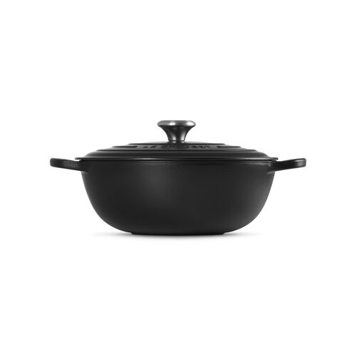 Le Creuset gietijzeren marmite - 28 cm / 4.9 liter -  mat zwart
