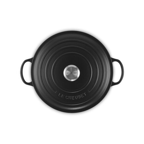 Le Creuset gietijzeren marmite - 28 cm / 4.9 liter -  mat zwart