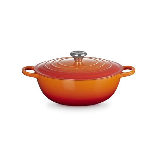 Le Creuset gietijzeren marmite - 28 cm / 4.9 liter - oranjerood