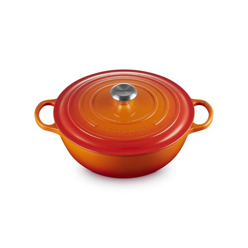 Le Creuset gietijzeren marmite - 28 cm / 4.9 liter - oranjerood