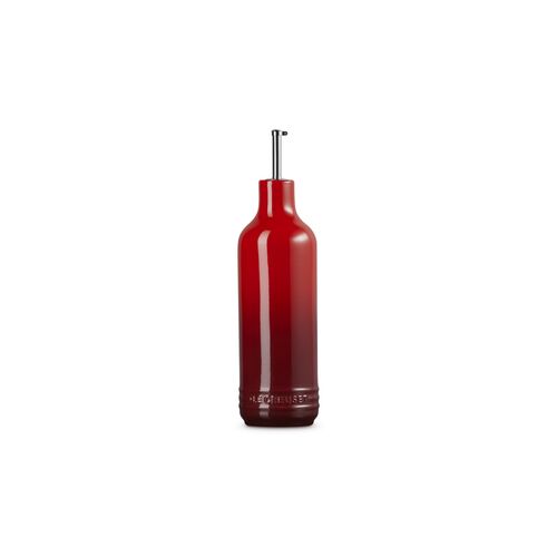 Le Creuset aardewerken olijfolie fles - 0.6liter - kersenrood