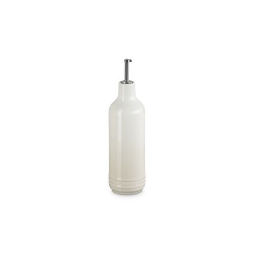 Le Creuset aardewerken olijfolie fles - 0.6liter - meringue
