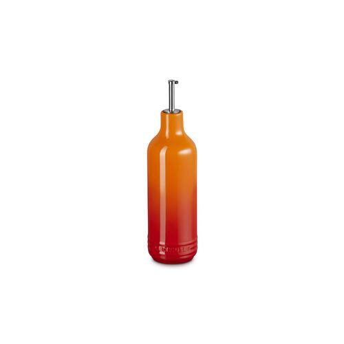 Le Creuset aardewerken olijfolie fles - 0.6liter - oranjerood