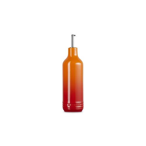 Le Creuset aardewerken olijfolie fles - 0.6liter - oranjerood