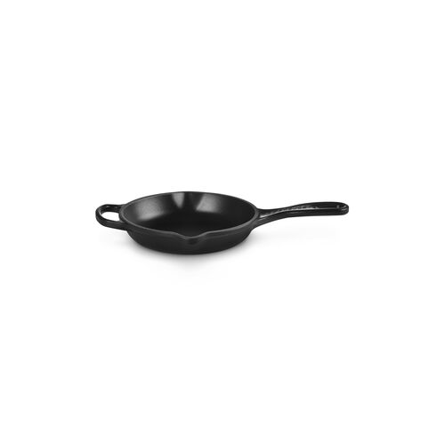 Le Creuset ronde gietijzeren skillet - 16 cm - mat zwart
