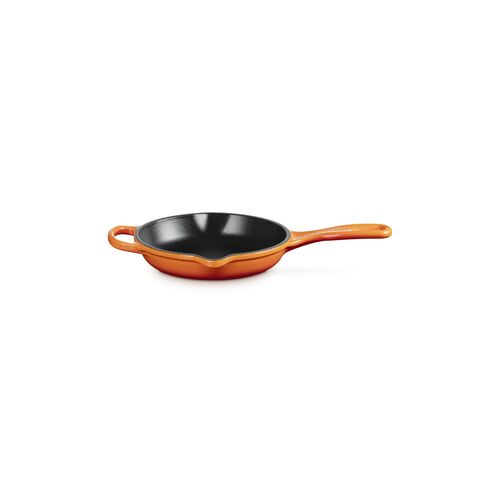 Le Creuset ronde gietijzeren skillet - 16 cm - oranjerood