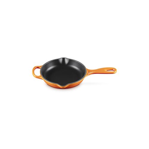 Le Creuset ronde gietijzeren skillet - 16 cm - oranjerood