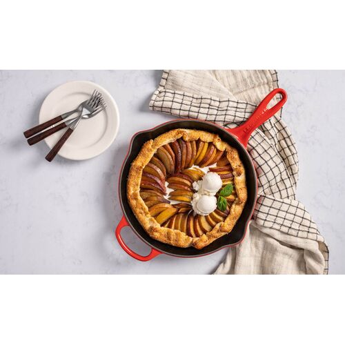 Le Creuset ronde gietijzeren skillet - 23 cm - kersenrood
