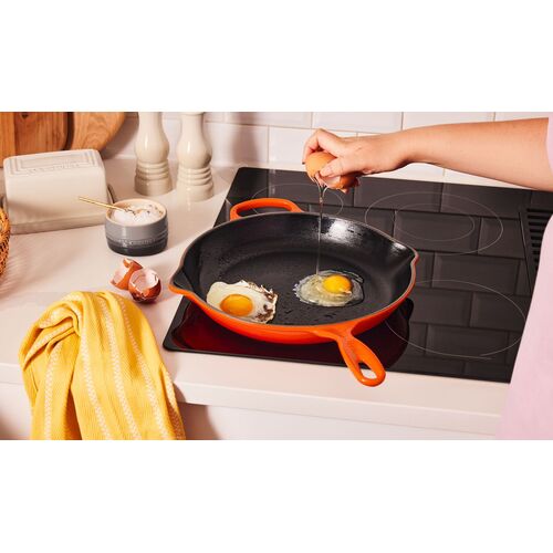 Le Creuset ronde gietijzeren skillet - 23 cm - oranjerood