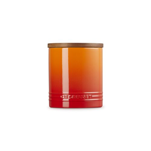 Le Creuset aardewerken signature voorraadpot 1.1 liter - oranjerood