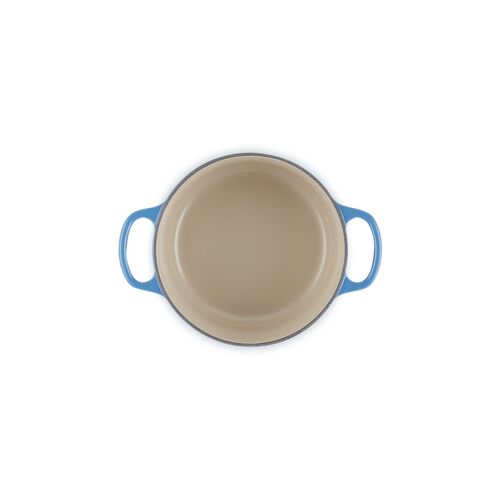 Le Creuset gietijzeren ronde braadpan 18 cm / 1.8 liter - azure